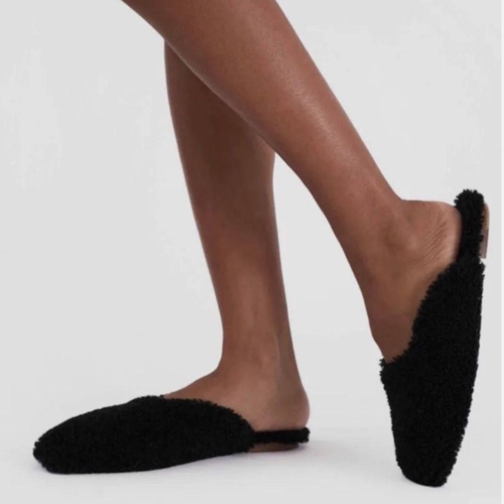 Sleeper Black Genuine Shearling Backless Slipper, EU 38 - Picture 3 of 9